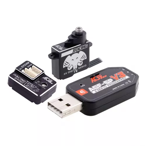 AGFRC короткий кабель A06CLS V2 15T MG 3.0КГ 0.052С программируемый RC 7г микро серво для авто/самолёта