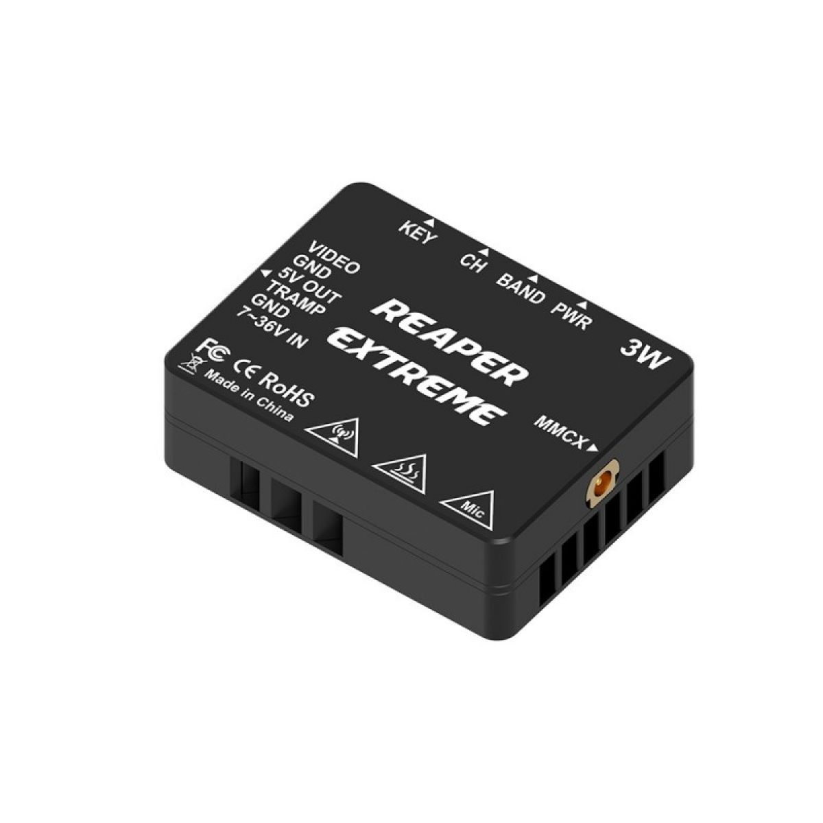 Передатчик Foxeer Reaper Extreme 3W 80CH 4.9–6G VTX для FPV дронов Передатчик Foxeer Reaper Extreme 3W 80CH 4.9–6G VTX для FPV дронов