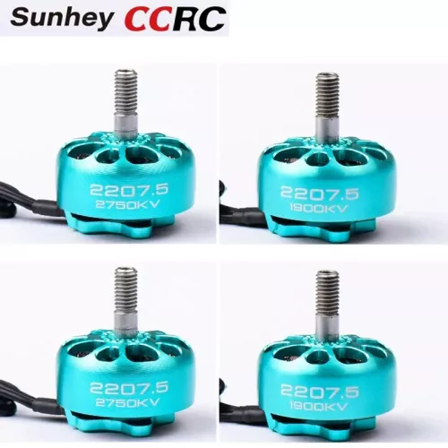 Бесколлекторный мотор CCRC Sunhey 2207.5 1900KV/2750KV 3-6S для FPV фристайл дронов 5"