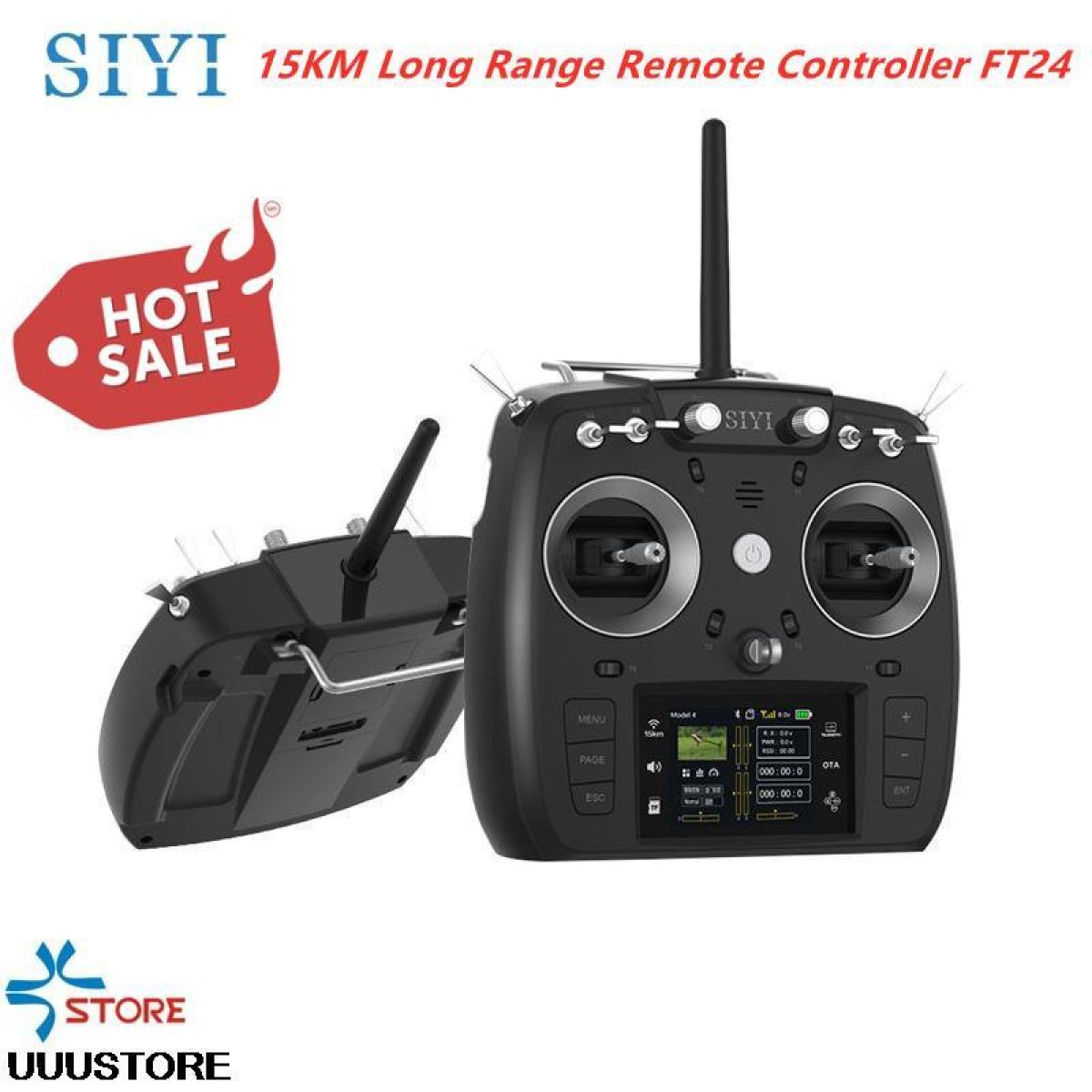 Передатчик SIYI FT24 2.4ГГц 12 каналов 15км с OTA мини-приёмником для FPV дронов Crossfire/R9M Передатчик SIYI FT24 2.4ГГц 12 каналов 15км с OTA мини-приёмником для FPV дронов Crossfire/R9M