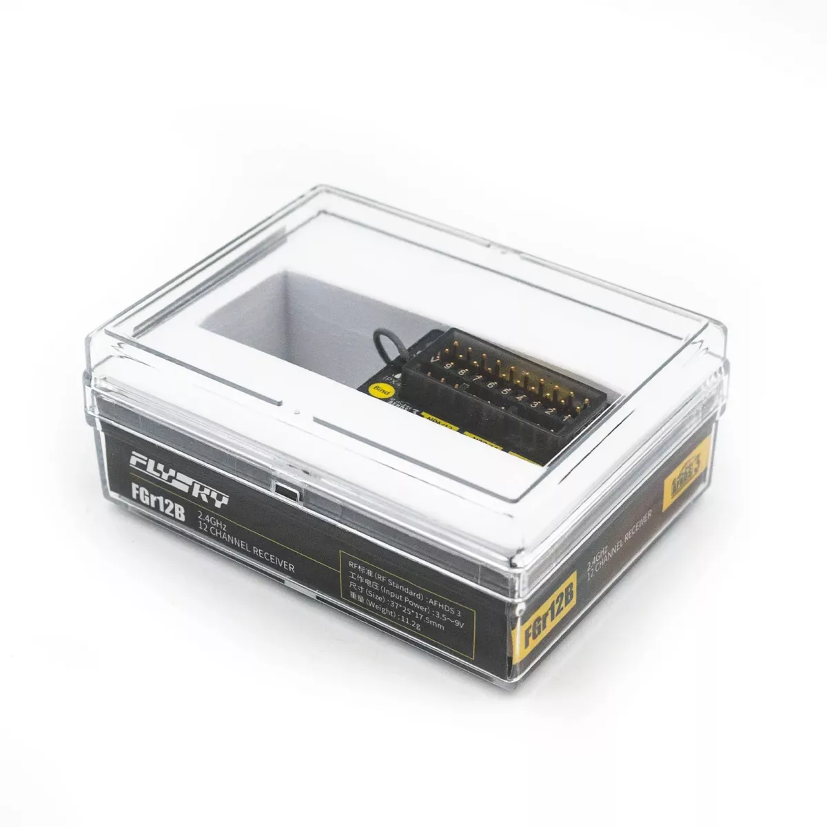 FLYSKY FGr12B 2.4ГГц 12CH приёмник PWM PPM Ibus для AFHDS3 PL18/NB4/NB4 Lite RC авто и лодок FLYSKY FGr12B 2.4ГГц 12CH приёмник PWM PPM Ibus для AFHDS3 PL18/NB4/NB4 Lite RC авто и лодок