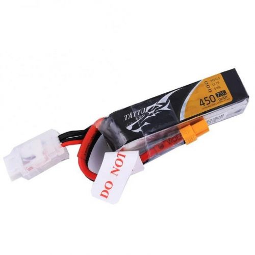 Аккумулятор Ace Tattu LiPo 450мАч 1s-4s 75C/95C XT30, удлинённый, для дронов FPV 120 размера
