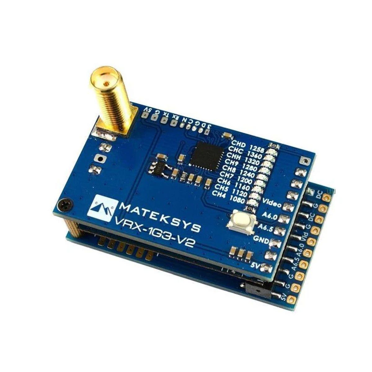 MATEKSYS VRX-1G3-V2 приёмник 1.2ГГц 9 каналов FPV для дронов, очков и мониторов дальнего действия MATEKSYS VRX-1G3-V2 приёмник 1.2ГГц 9 каналов FPV для дронов, очков и мониторов дальнего действия