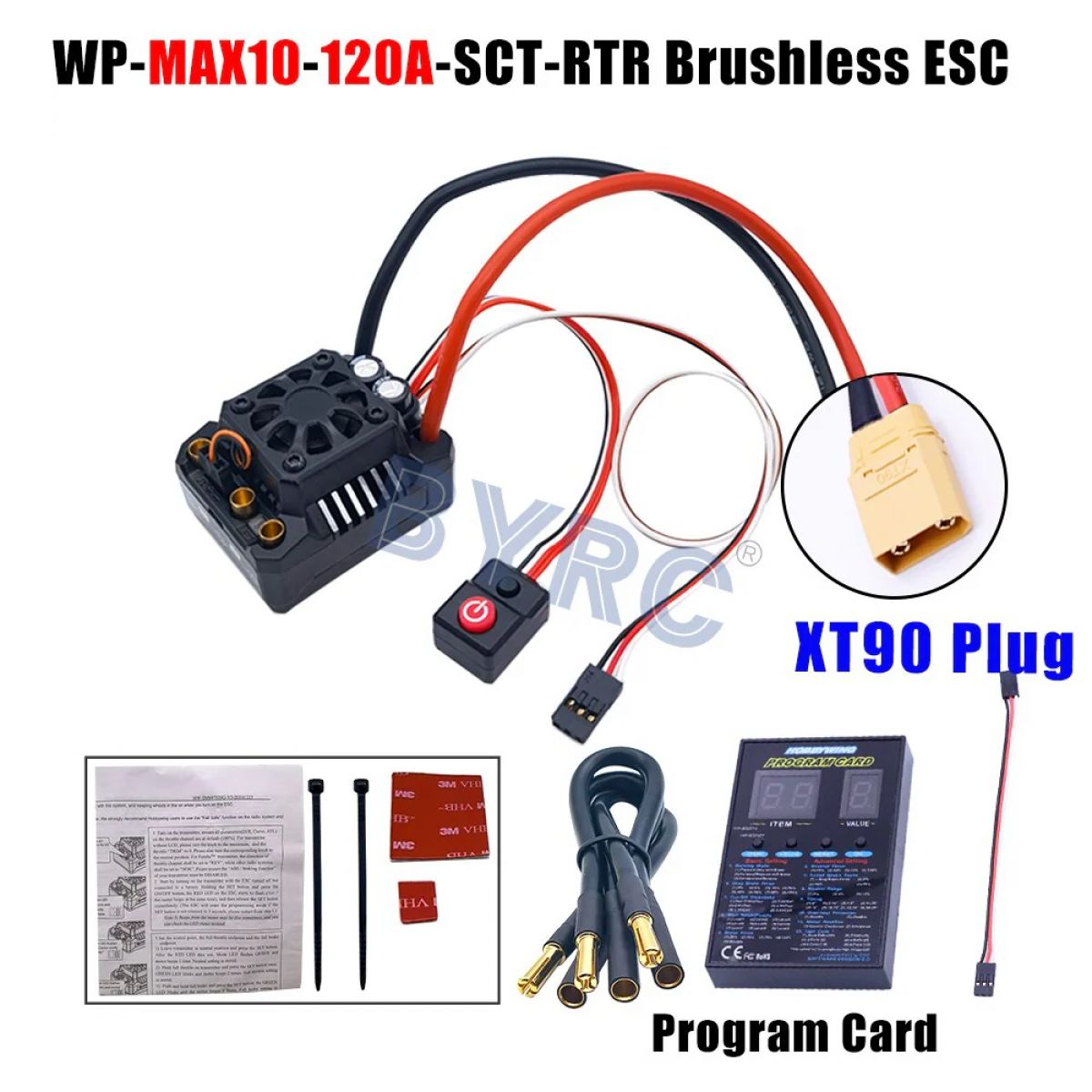 Hobbywing MAX10 SCT 120A RTR бесколлекторный ESC для 1/10 SCT, Monster Truck, RC автомобилей Hobbywing MAX10 SCT 120A RTR бесколлекторный ESC для 1/10 SCT, Monster Truck, RC автомобилей