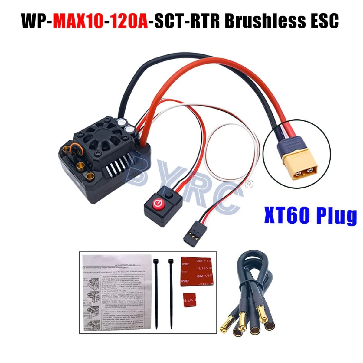 Hobbywing MAX10 SCT 120A RTR бесколлекторный ESC для 1/10 SCT, Monster Truck, RC автомобилей Hobbywing MAX10 SCT 120A RTR бесколлекторный ESC для 1/10 SCT, Monster Truck, RC автомобилей