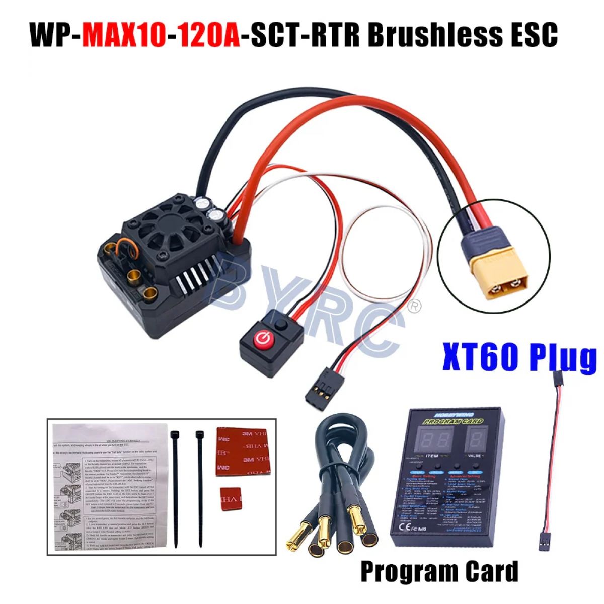 Hobbywing MAX10 SCT 120A RTR бесколлекторный ESC для 1/10 SCT, Monster Truck, RC автомобилей Hobbywing MAX10 SCT 120A RTR бесколлекторный ESC для 1/10 SCT, Monster Truck, RC автомобилей