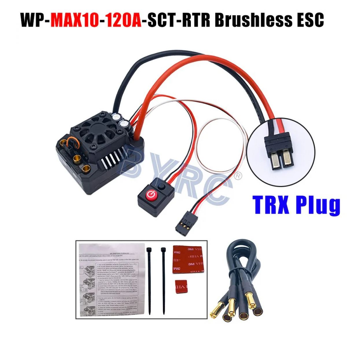 Hobbywing MAX10 SCT 120A RTR бесколлекторный ESC для 1/10 SCT, Monster Truck, RC автомобилей Hobbywing MAX10 SCT 120A RTR бесколлекторный ESC для 1/10 SCT, Monster Truck, RC автомобилей