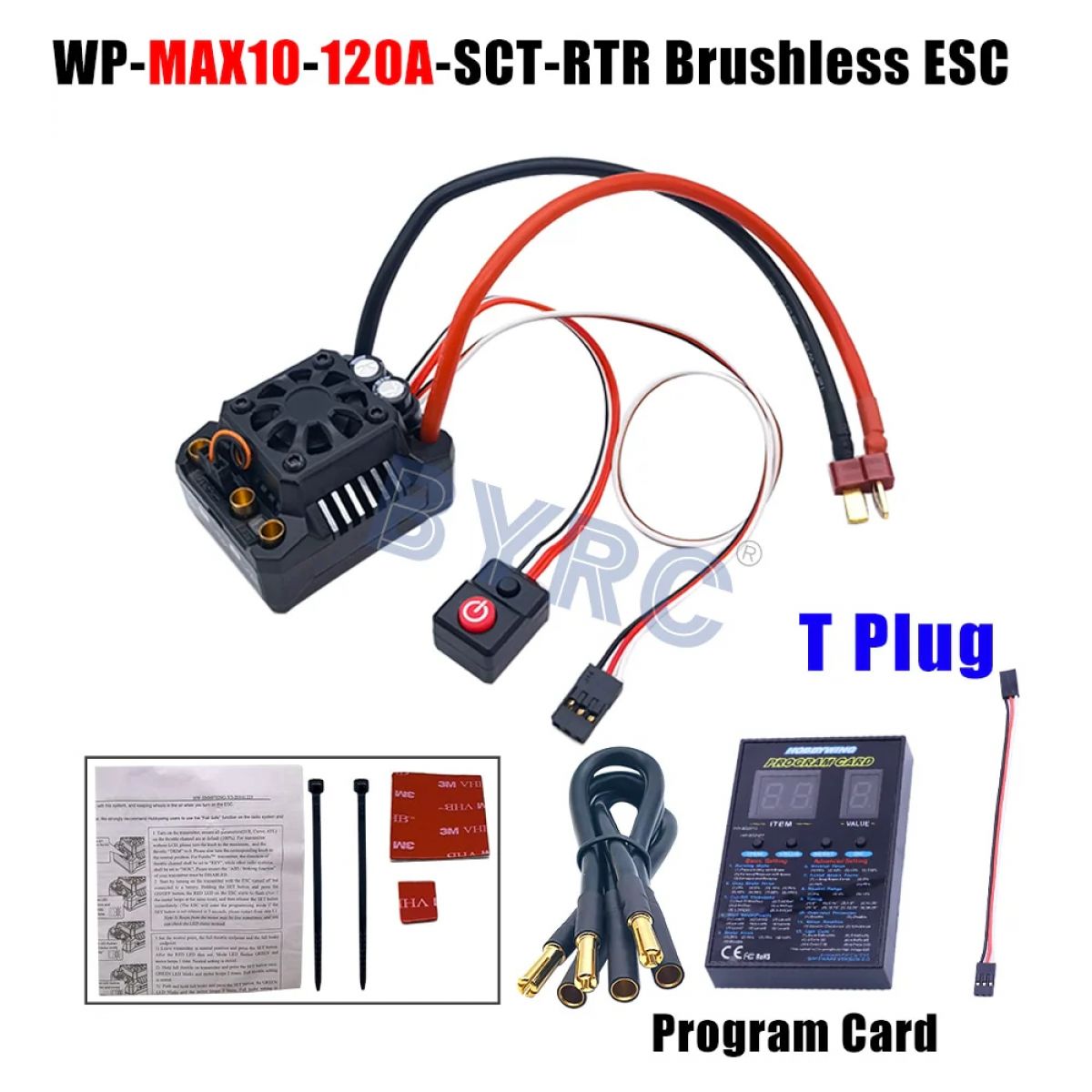 Hobbywing MAX10 SCT 120A RTR бесколлекторный ESC для 1/10 SCT, Monster Truck, RC автомобилей Hobbywing MAX10 SCT 120A RTR бесколлекторный ESC для 1/10 SCT, Monster Truck, RC автомобилей
