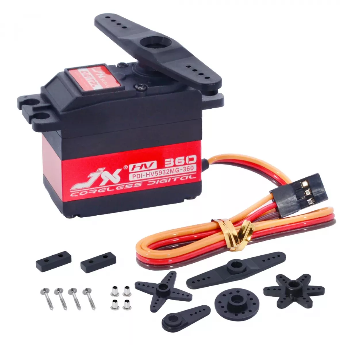 JX Servo PDI-HV5932MG — цифровой стандартный сервопривод 32кг 8.4В 120/180/360° для RC моделей JX Servo PDI-HV5932MG — цифровой стандартный сервопривод 32кг 8.4В 120/180/360° для RC моделей
