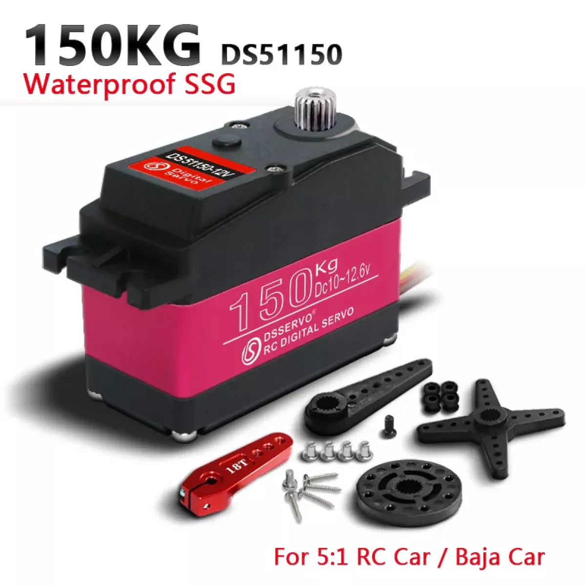 DSServo DS51150 12В 150Кг цифровой серво для Baja 5B 1/5 Redcat HPI совместим с SAVOX-0236 DSServo DS51150 12В 150Кг цифровой серво для Baja 5B 1/5 Redcat HPI совместим с SAVOX-0236