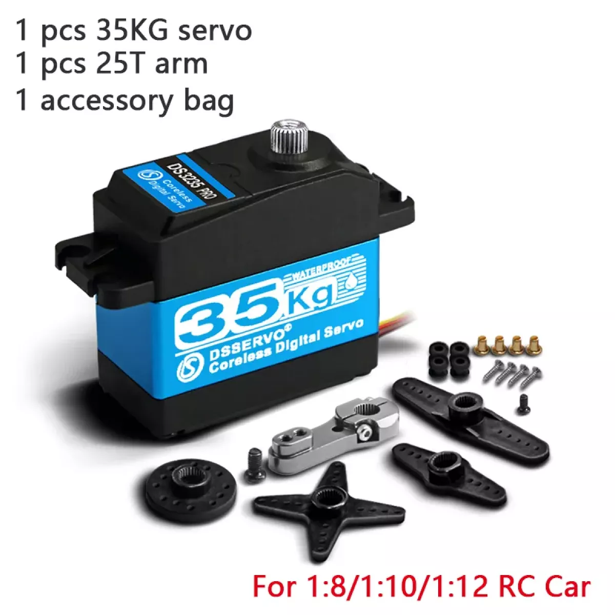 Цифровой сервопривод DSServo DS3225/DS3235 Pro 25кг/35кг, coreless, стальной, для Arduino и RC Цифровой сервопривод DSServo DS3225/DS3235 Pro 25кг/35кг, coreless, стальной, для Arduino и RC