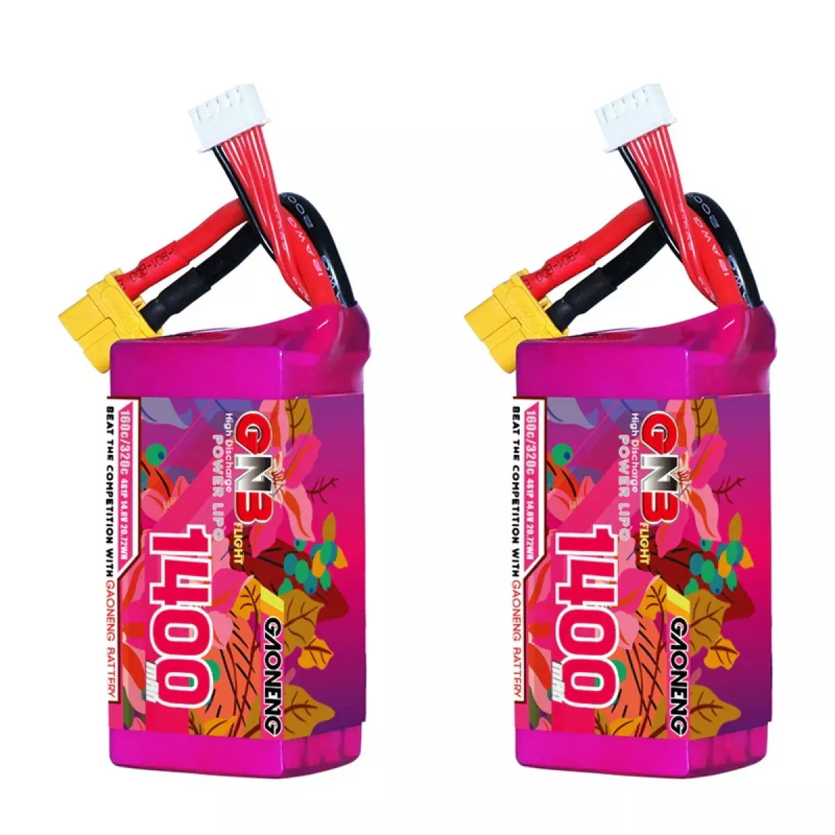 Аккумулятор Lipo GNB 4S 14.8V 1400mAh 160C/320C с разъемом XT60 для дронов Аккумулятор Lipo GNB 4S 14.8V 1400mAh 160C/320C с разъемом XT60 для дронов