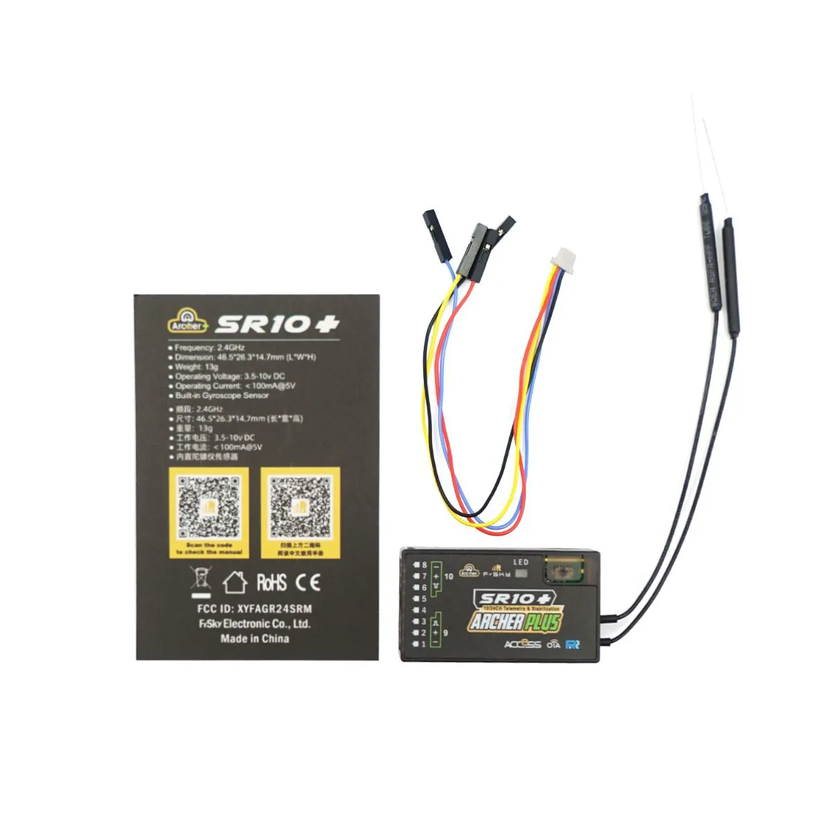 FrSky ARCHER PLUS SR10+ приёмник 10 каналов PWM/SBUS/FBUS/S.Port 2.4ГГц ACCESS/ACCST D16 FrSky ARCHER PLUS SR10+ приёмник 10 каналов PWM/SBUS/FBUS/S.Port 2.4ГГц ACCESS/ACCST D16