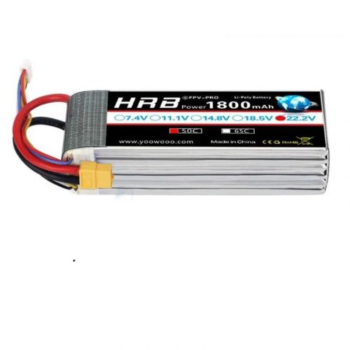 HRB 6S 22.2V LiPo аккумулятор 1800мАч 50C XT60 T Deans XT90 EC5 для FPV, авиамоделей, авто, лодок