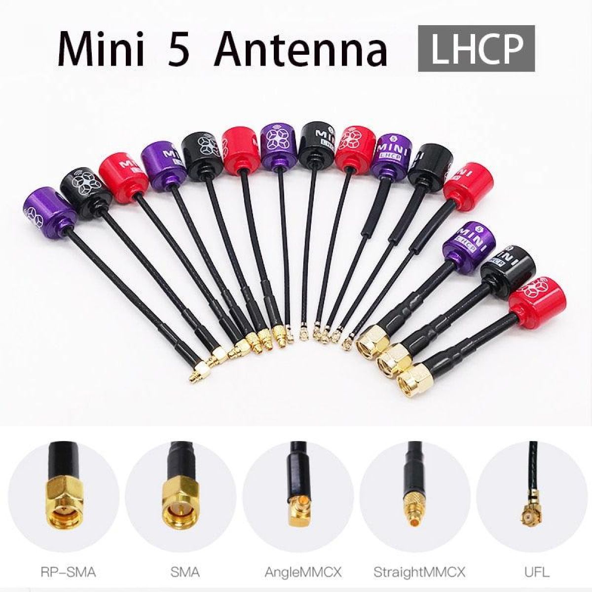 Короткая антенна 5,8G Lollipop 5 LHCP 2,8dBi SMA/UFL/MMCX для Caddx Vista DJI FPV дрона Короткая антенна 5,8G Lollipop 5 LHCP 2,8dBi SMA/UFL/MMCX для Caddx Vista DJI FPV дрона