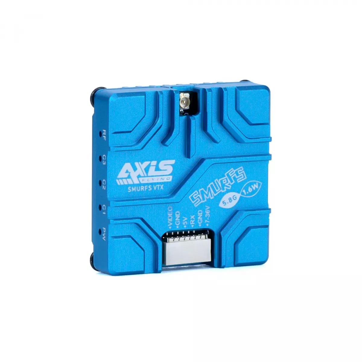 Axisflying SMURFS VTX 5.8G 1.6W аналоговая видеопередача для FPV фристайл и дальних дронов 5/7/10" Axisflying SMURFS VTX 5.8G 1.6W аналоговая видеопередача для FPV фристайл и дальних дронов 5/7/10"