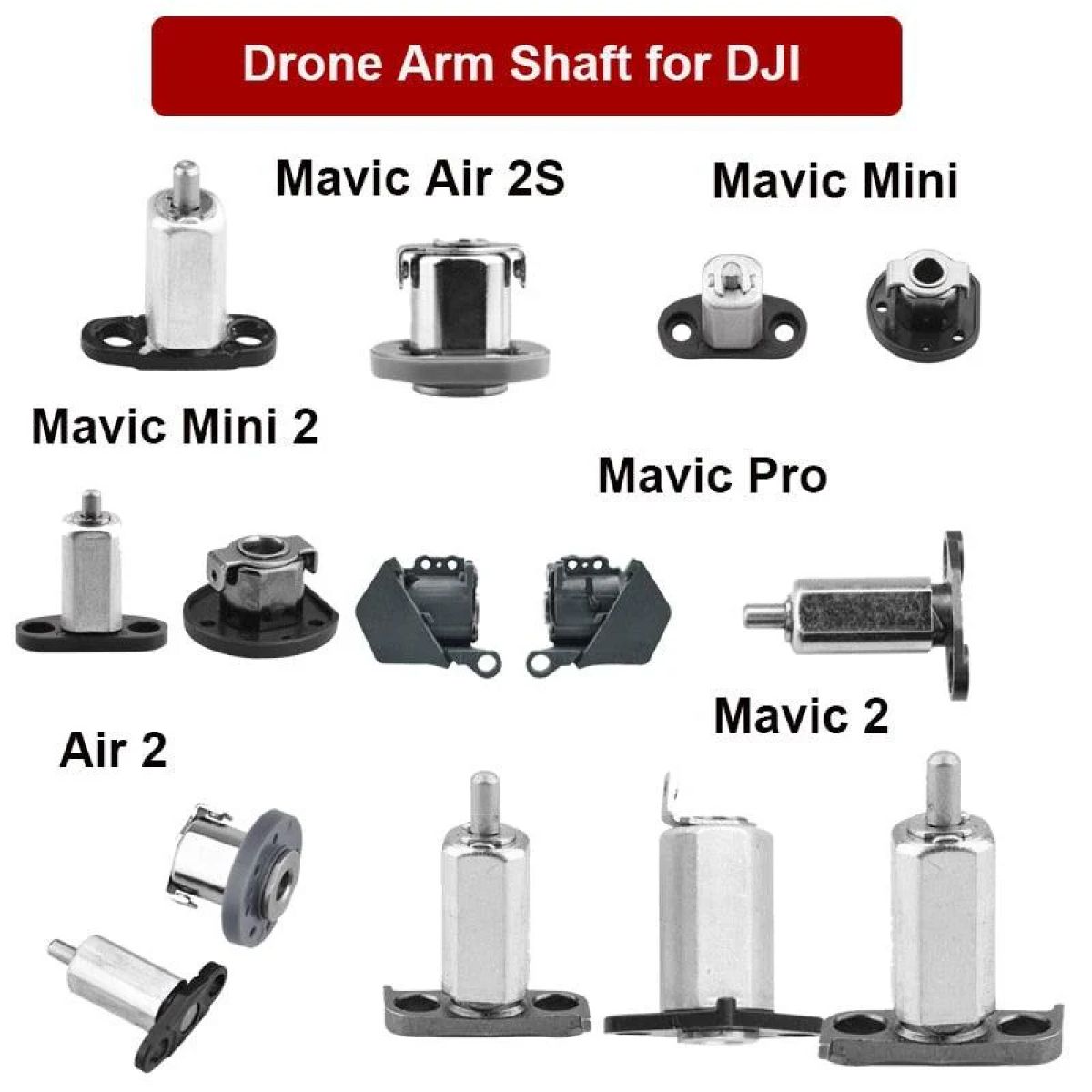 Ось переднего/заднего луча для дрона DJI Mavic Mini 2/Air/2S/Pro/2 – Запчасти для ремонта Ось переднего/заднего луча для дрона DJI Mavic Mini 2/Air/2S/Pro/2 – Запчасти для ремонта