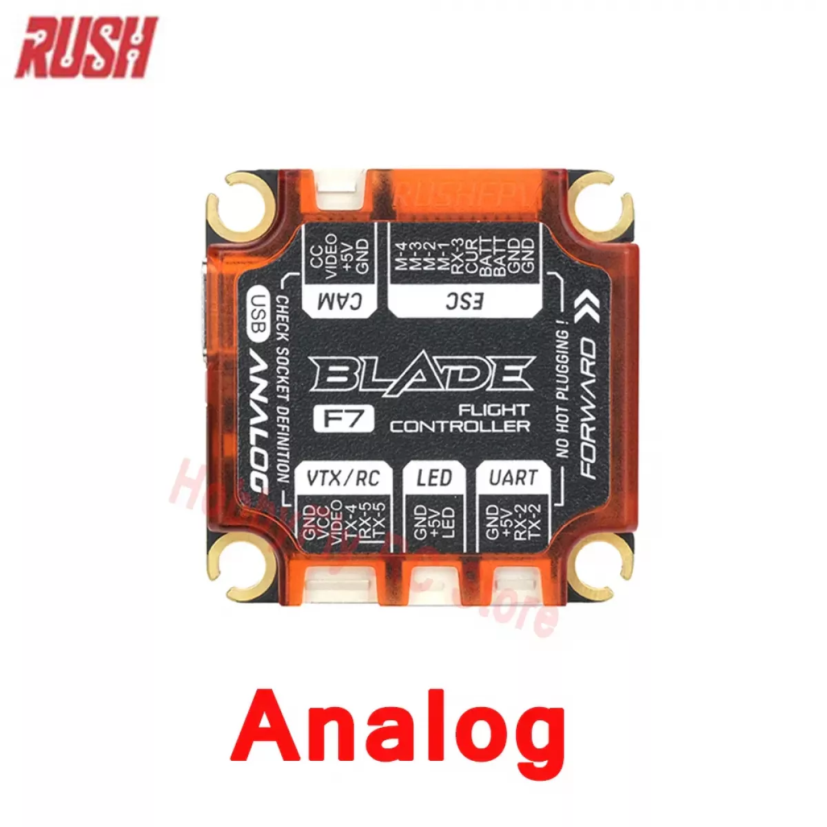 RUSHFPV RUSH BLADE V2 Stack – F722 Аналоговый/Цифровой Полетный Контроллер + 60A 128K 4в1 ESC FPV RUSHFPV RUSH BLADE V2 Stack – F722 Аналоговый/Цифровой Полетный Контроллер + 60A 128K 4в1 ESC FPV