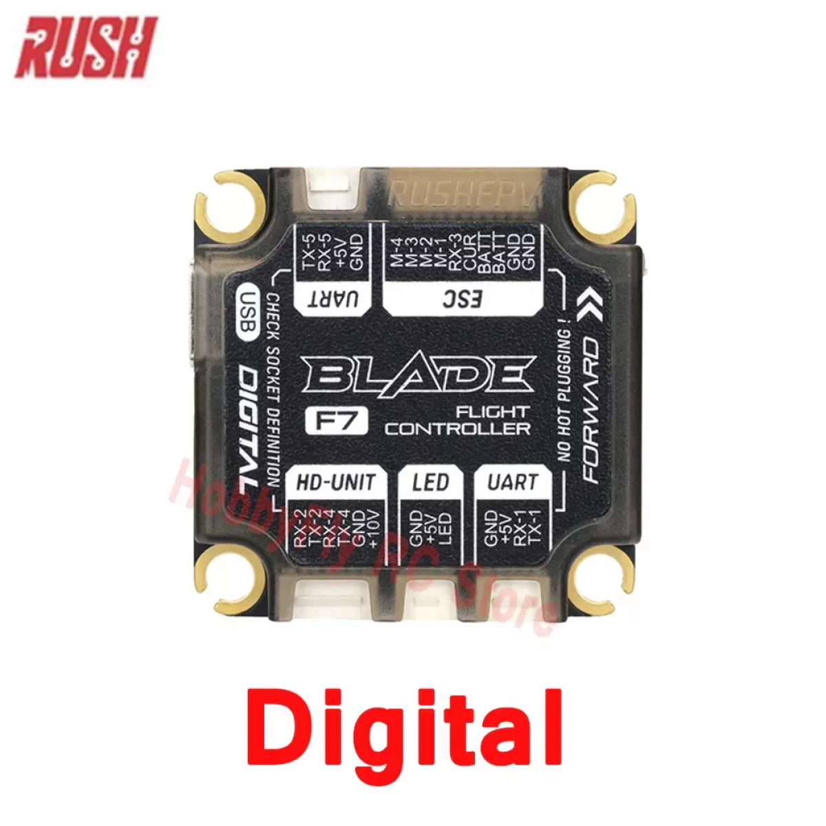 RUSHFPV RUSH BLADE V2 Stack – F722 Аналоговый/Цифровой Полетный Контроллер + 60A 128K 4в1 ESC FPV RUSHFPV RUSH BLADE V2 Stack – F722 Аналоговый/Цифровой Полетный Контроллер + 60A 128K 4в1 ESC FPV