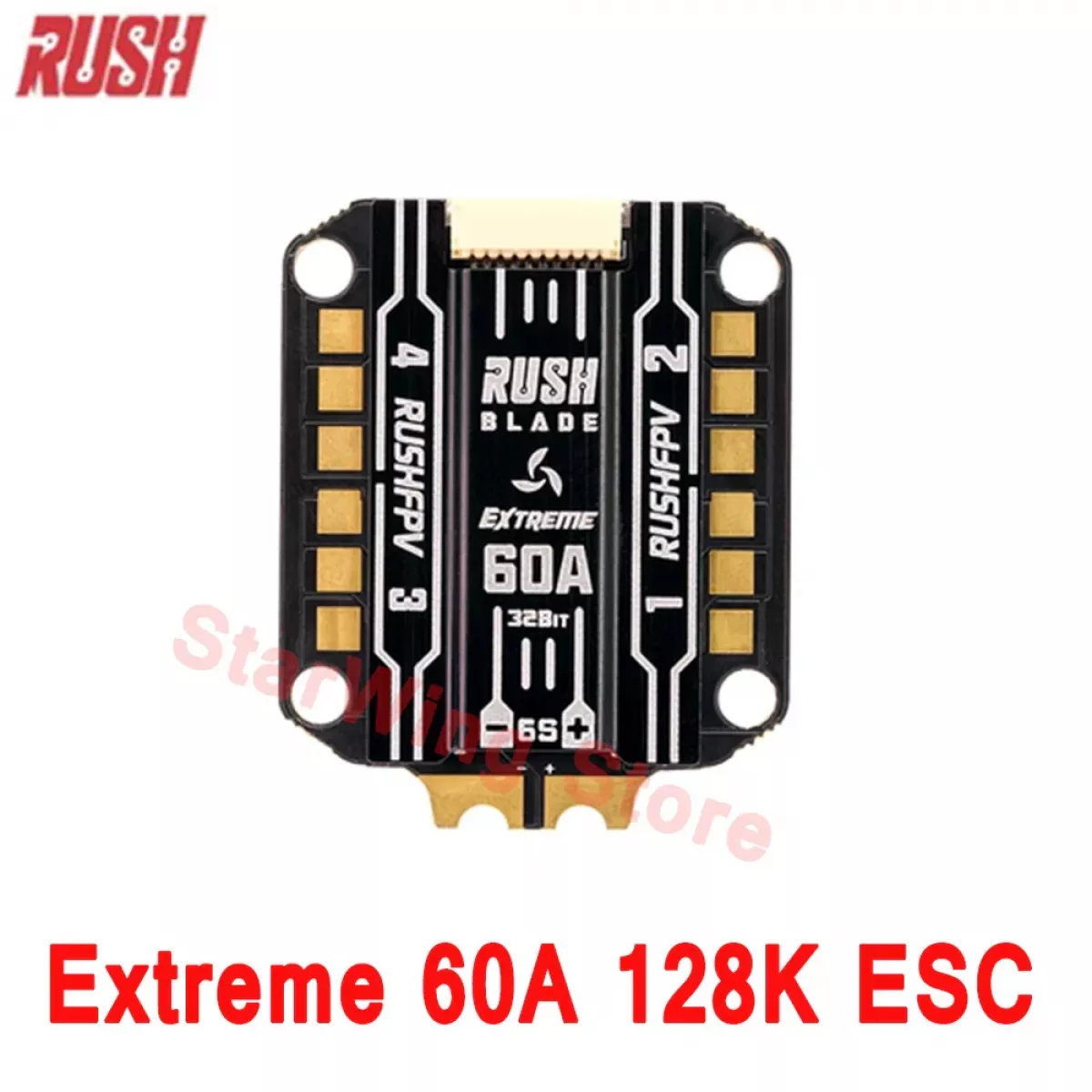 RUSHFPV RUSH BLADE V2 Stack – F722 Аналоговый/Цифровой Полетный Контроллер + 60A 128K 4в1 ESC FPV RUSHFPV RUSH BLADE V2 Stack – F722 Аналоговый/Цифровой Полетный Контроллер + 60A 128K 4в1 ESC FPV