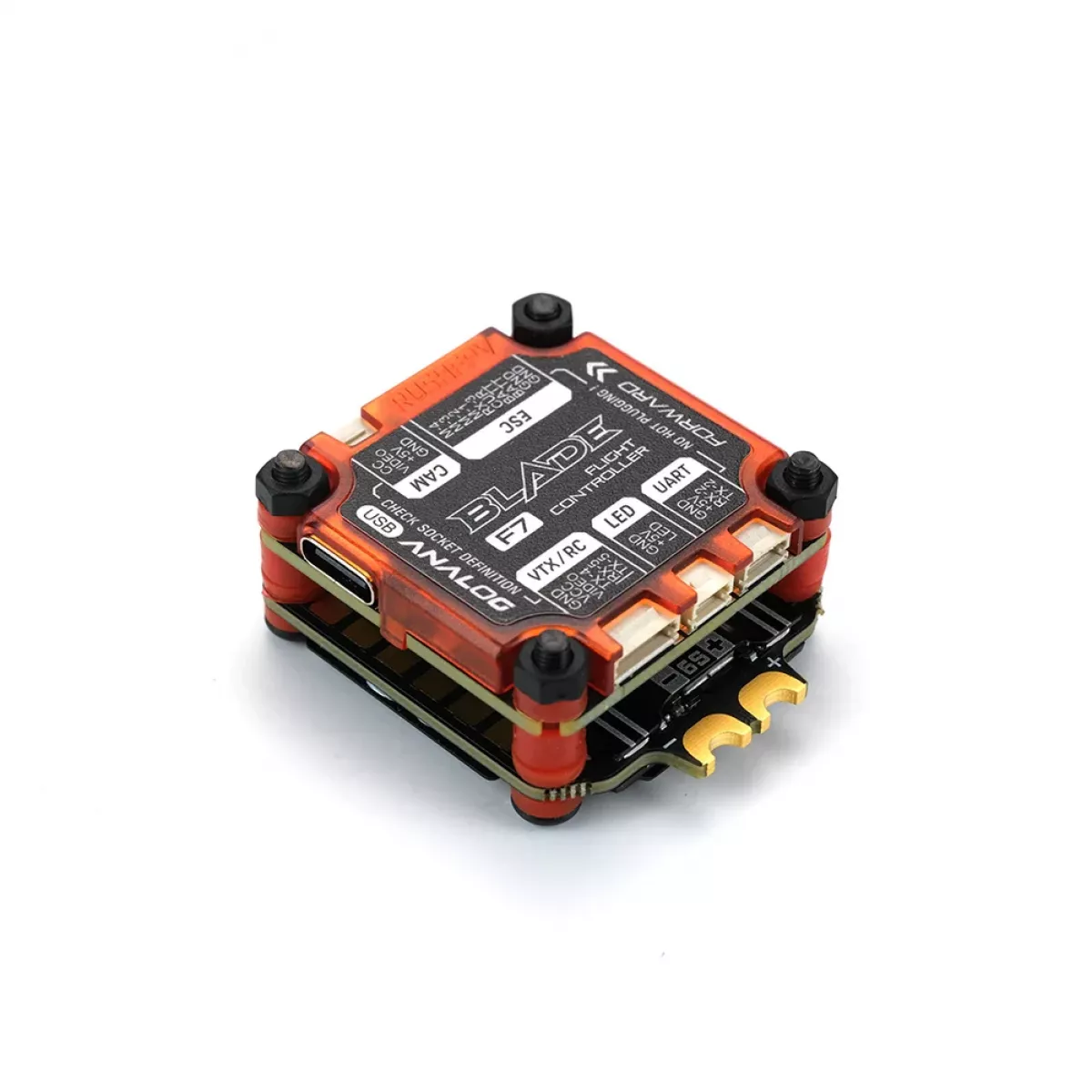 RUSHFPV RUSH BLADE V2 Stack – F722 Аналоговый/Цифровой Полетный Контроллер + 60A 128K 4в1 ESC FPV RUSHFPV RUSH BLADE V2 Stack – F722 Аналоговый/Цифровой Полетный Контроллер + 60A 128K 4в1 ESC FPV