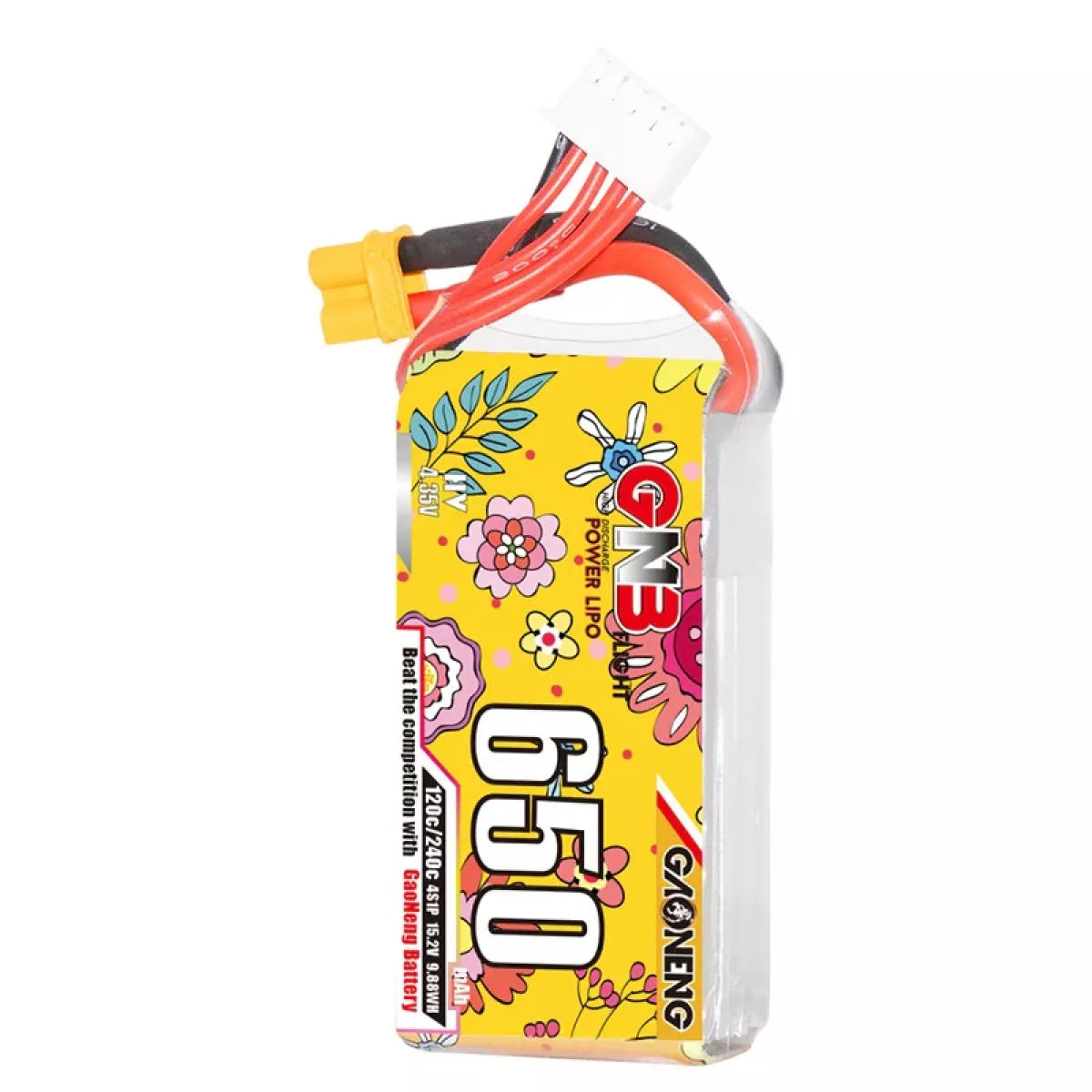Аккумулятор GNB 4S HV 15.2В 650мАч 120C/240C LiPo для дронов с разъёмом XT30 Аккумулятор GNB 4S HV 15.2В 650мАч 120C/240C LiPo для дронов с разъёмом XT30