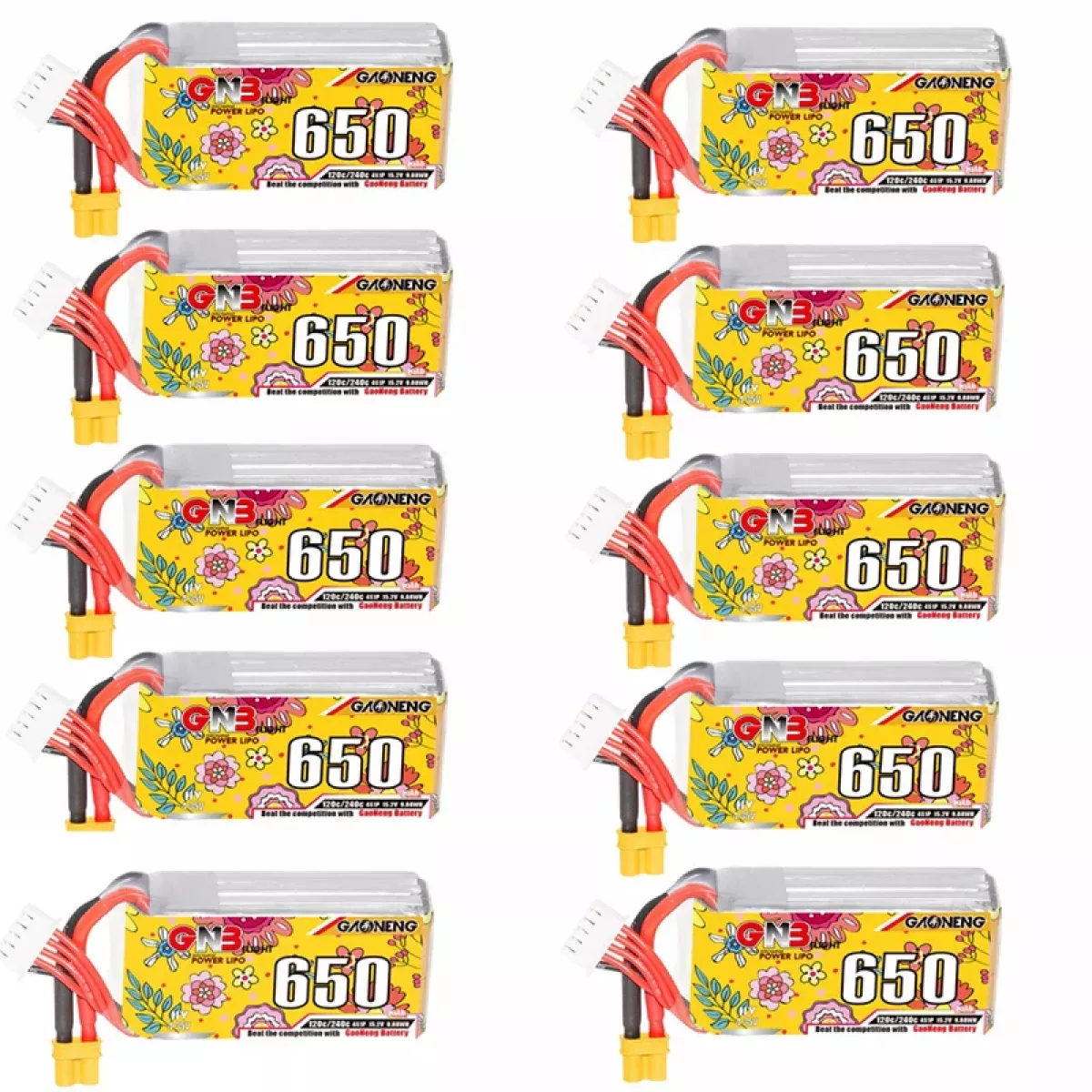 Аккумулятор GNB 4S HV 15.2В 650мАч 120C/240C LiPo для дронов с разъёмом XT30 Аккумулятор GNB 4S HV 15.2В 650мАч 120C/240C LiPo для дронов с разъёмом XT30