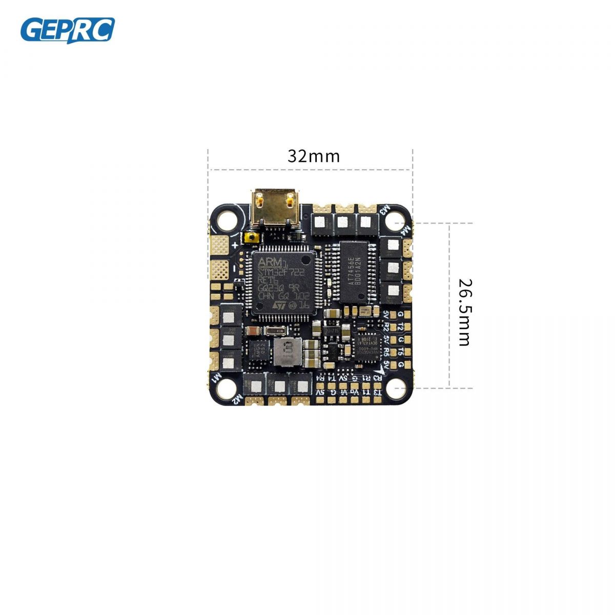 GEPRC GEP-F722-45A AIO плата (F411 FC, 45A, 2-6S, 8бит, BLS ESC, 26.5мм/M2) для FPV дрона GEPRC GEP-F722-45A AIO плата (F411 FC, 45A, 2-6S, 8бит, BLS ESC, 26.5мм/M2) для FPV дрона