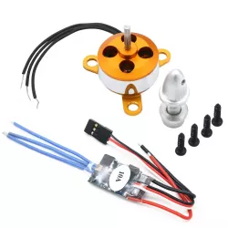 Бесщёточный мотор XXD A1504 2200KV/2700KV/2900KV/3200KV 9G с креплением и ESC 10A для дрона 2-3S