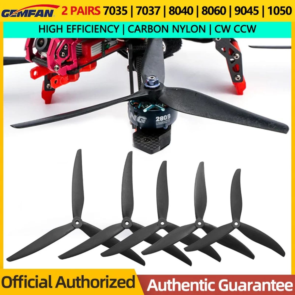 2 пары пропеллеров GEMFAN Cinelifter 3-лопастные CW/CCW 7035/7037/8040/8060/9045/1050 для FPV дронов 2 пары пропеллеров GEMFAN Cinelifter 3-лопастные CW/CCW 7035/7037/8040/8060/9045/1050 для FPV дронов