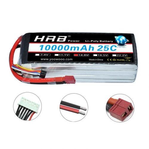 HRB Lipo аккумулятор 2S-6S 10000mAh 7.4-22.2V 25C T Deans XT60 EC5 XT90 для RC самолетов, авто, вертолетов