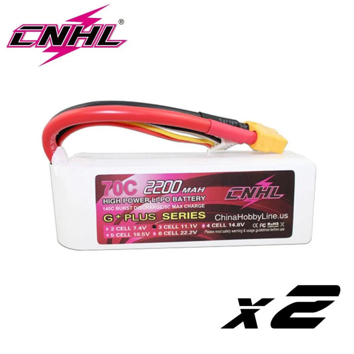2 шт. аккумуляторов CNHL 2200мАч 3S/4S/6S 11.1В/14.8В/22.2В LiPo с XT60 для RC, FPV, дронов, самолетов 2 шт. аккумуляторов CNHL 2200мАч 3S/4S/6S 11.1В/14.8В/22.2В LiPo с XT60 для RC, FPV, дронов, самолетов