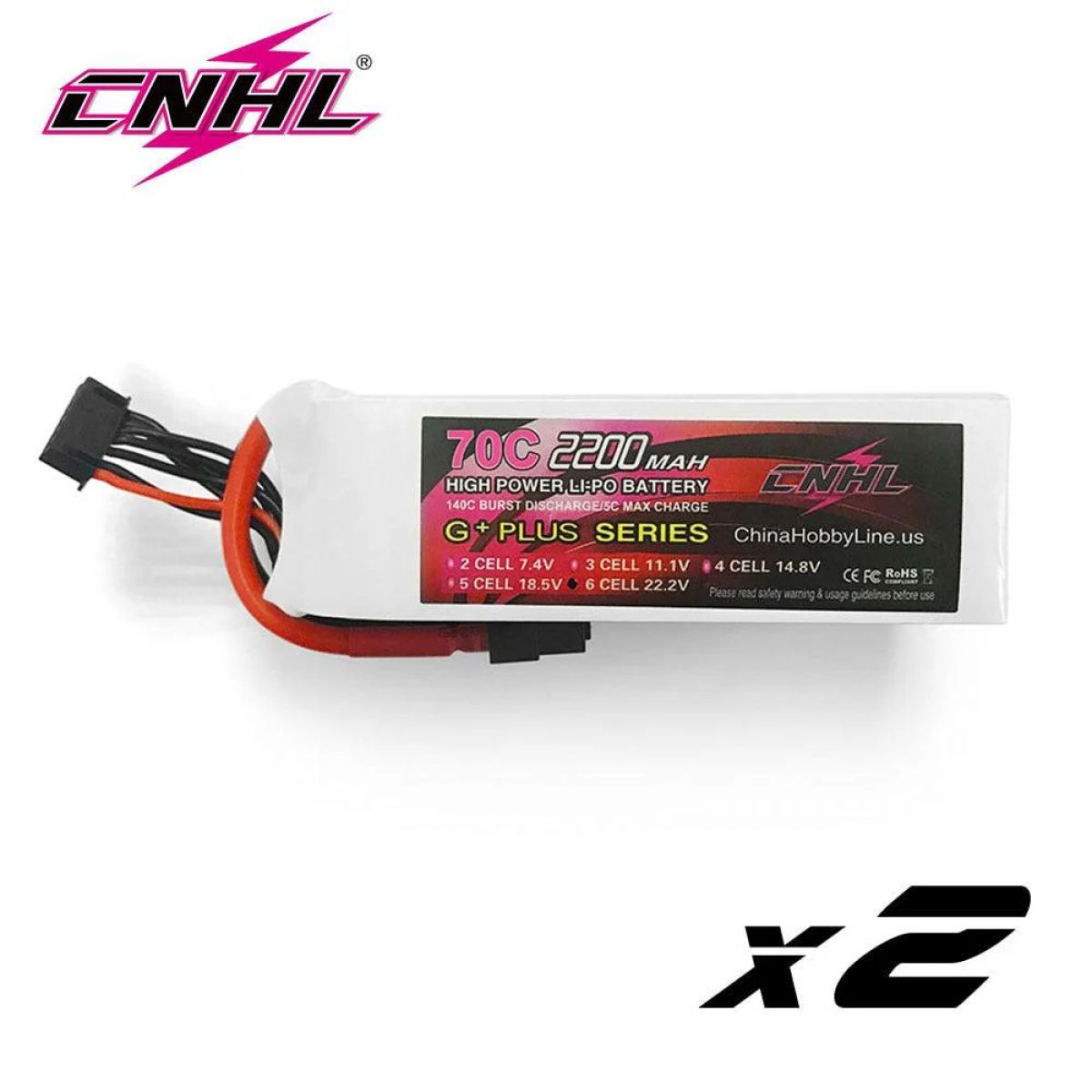 2 шт. аккумуляторов CNHL 2200мАч 3S/4S/6S 11.1В/14.8В/22.2В LiPo с XT60 для RC, FPV, дронов, самолетов 2 шт. аккумуляторов CNHL 2200мАч 3S/4S/6S 11.1В/14.8В/22.2В LiPo с XT60 для RC, FPV, дронов, самолетов