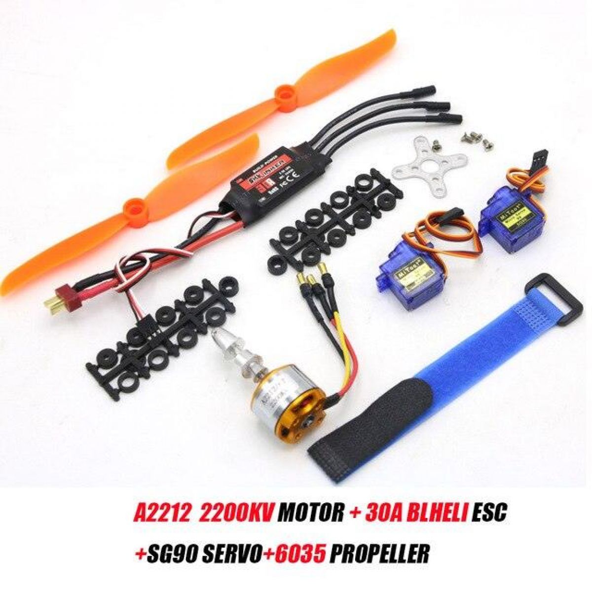 Бесщеточный мотор A2212 2200KV/1400KV/1000KV, ESC 30A/40A BLHeli, SG90 9G серво для авиамоделей Бесщеточный мотор A2212 2200KV/1400KV/1000KV, ESC 30A/40A BLHeli, SG90 9G серво для авиамоделей