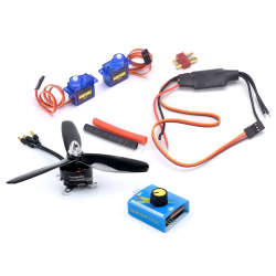 Мощный бесколлекторный мотор MT2204 2300KV, 12A ESC, SG90 сервопривод и тестер для RC самолетов