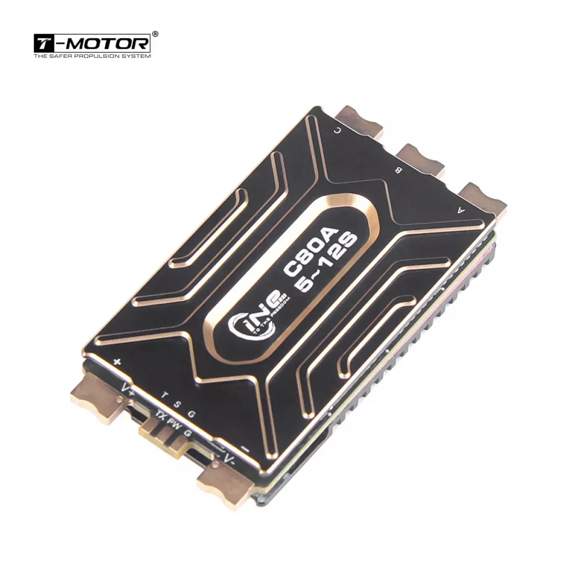 Регулятор скорости T-MOTOR C80A 5-12S BLHeli 32 CINE, вес 31.2 г Регулятор скорости T-MOTOR C80A 5-12S BLHeli 32 CINE, вес 31.2 г