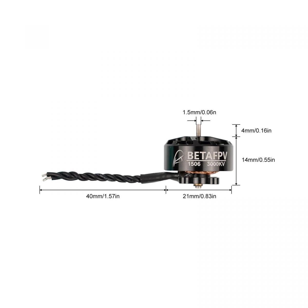 Бесщеточный мотор BETAFPV 1506 3000KV для квадрокоптера Pavo30, совместим с 20A Toothpick F4 AIO FC Бесщеточный мотор BETAFPV 1506 3000KV для квадрокоптера Pavo30, совместим с 20A Toothpick F4 AIO FC