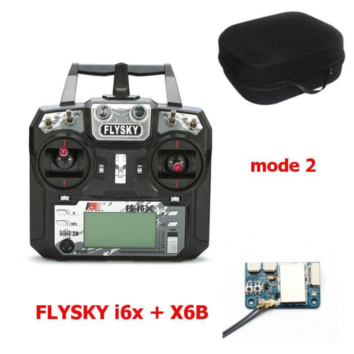 FLYSKY FS-i6X AFHDS 2A пульт 10 каналов 2.4ГГц + X6B/IA6B/IA10B приемник для самолёта, дрона, FPV FLYSKY FS-i6X AFHDS 2A пульт 10 каналов 2.4ГГц + X6B/IA6B/IA10B приемник для самолёта, дрона, FPV
