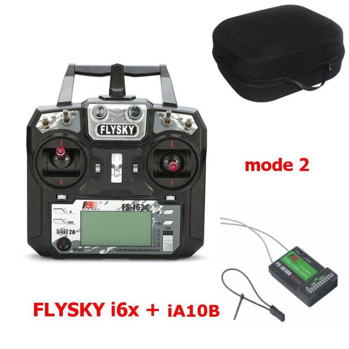 FLYSKY FS-i6X AFHDS 2A пульт 10 каналов 2.4ГГц + X6B/IA6B/IA10B приемник для самолёта, дрона, FPV FLYSKY FS-i6X AFHDS 2A пульт 10 каналов 2.4ГГц + X6B/IA6B/IA10B приемник для самолёта, дрона, FPV