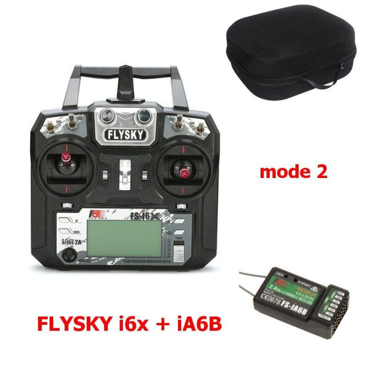 FLYSKY FS-i6X AFHDS 2A пульт 10 каналов 2.4ГГц + X6B/IA6B/IA10B приемник для самолёта, дрона, FPV FLYSKY FS-i6X AFHDS 2A пульт 10 каналов 2.4ГГц + X6B/IA6B/IA10B приемник для самолёта, дрона, FPV