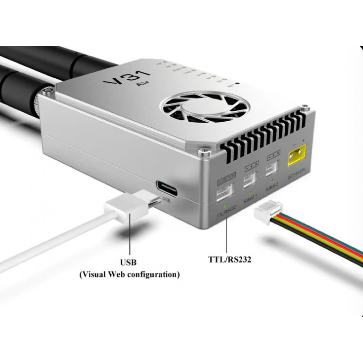 CHINOWING V31 Видео, телеметрия, RC Link: дальность до 150 км, 800МГц/1.4ГГц, OFDM, MIMO, 2Вт/5Вт, для БПЛА/УГВ CHINOWING V31 Видео, телеметрия, RC Link: дальность до 150 км, 800МГц/1.4ГГц, OFDM, MIMO, 2Вт/5Вт, для БПЛА/УГВ