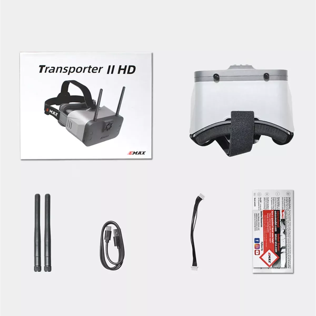 EMAX Transporter II HD FPV очки HD ZERO для гоночных FPV дронов EMAX Transporter II HD FPV очки HD ZERO для гоночных FPV дронов