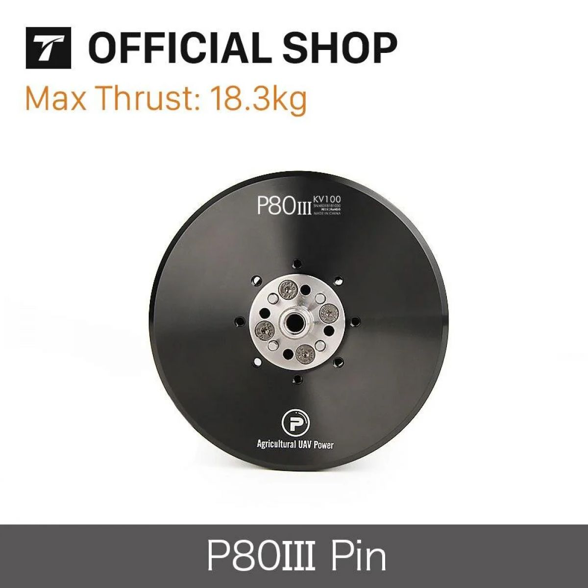 Бесколлекторный мотор T-MOTOR P80 III 100KV для дрона-опрыскивателя 10–15 кг, сельское хозяйство Бесколлекторный мотор T-MOTOR P80 III 100KV для дрона-опрыскивателя 10–15 кг, сельское хозяйство