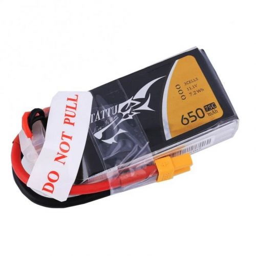 Аккумулятор Ace Tattu LiPo 650mAh 3S/4S 75C 11.1В/14.8В XT30 для FPV дрона 150 размера