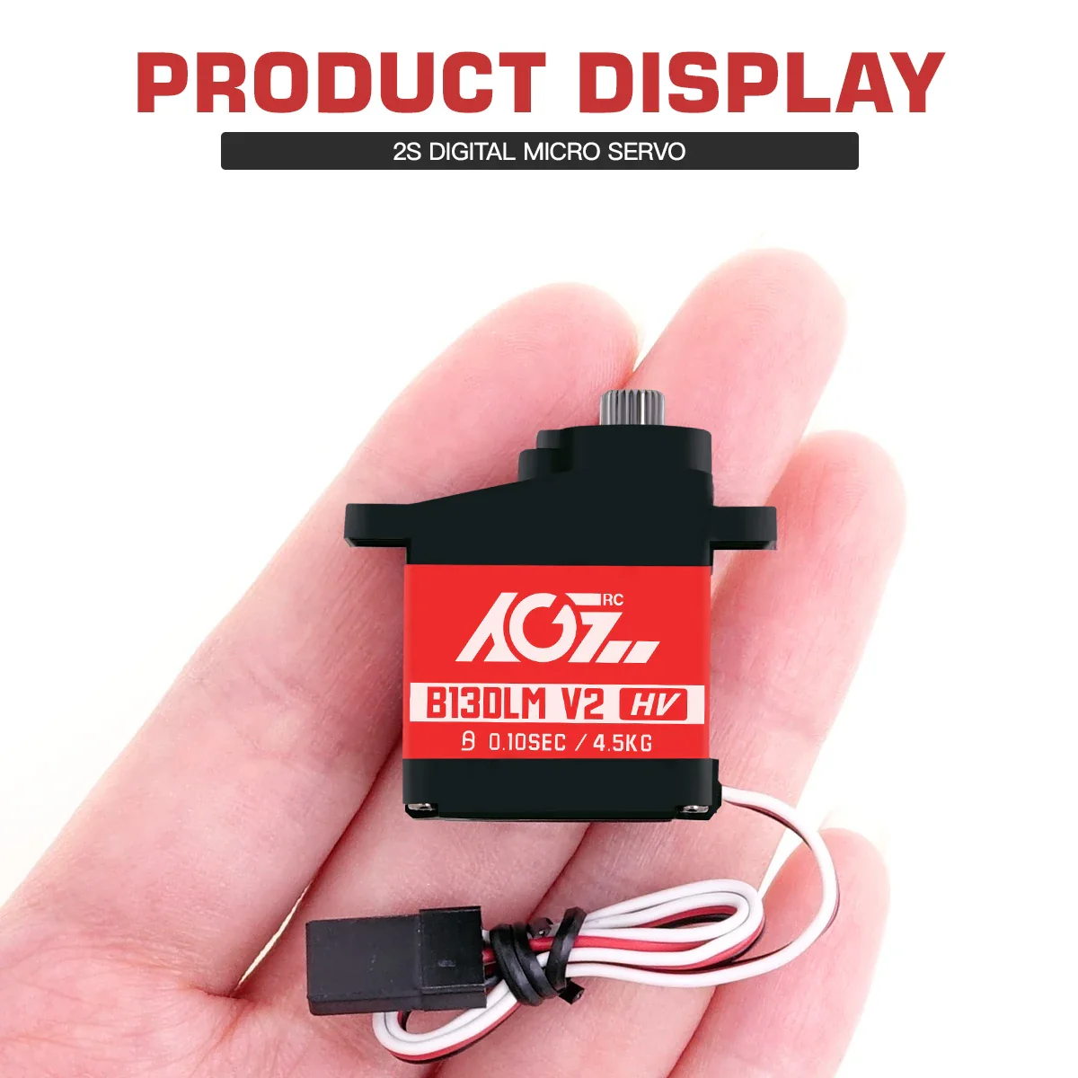 AGFRC B13DLM V2 - 4.5КГ, 13г, титановые шестерни, 6.0V, цифровой микро сервопривод для мини RC моделей AGFRC B13DLM V2 - 4.5КГ, 13г, титановые шестерни, 6.0V, цифровой микро сервопривод для мини RC моделей