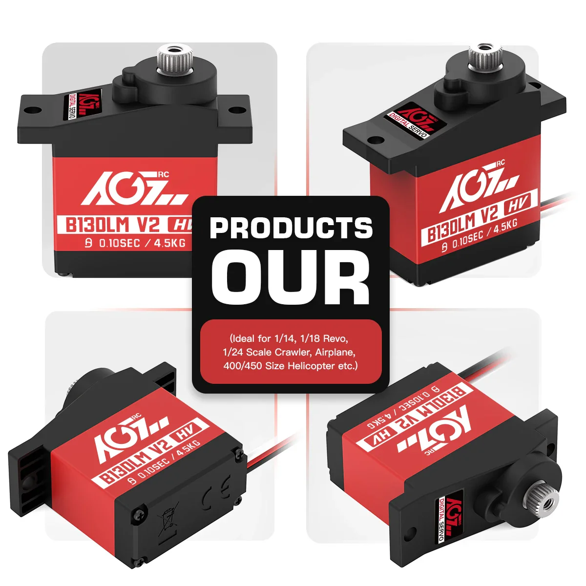 AGFRC B13DLM V2 - 4.5КГ, 13г, титановые шестерни, 6.0V, цифровой микро сервопривод для мини RC моделей AGFRC B13DLM V2 - 4.5КГ, 13г, титановые шестерни, 6.0V, цифровой микро сервопривод для мини RC моделей