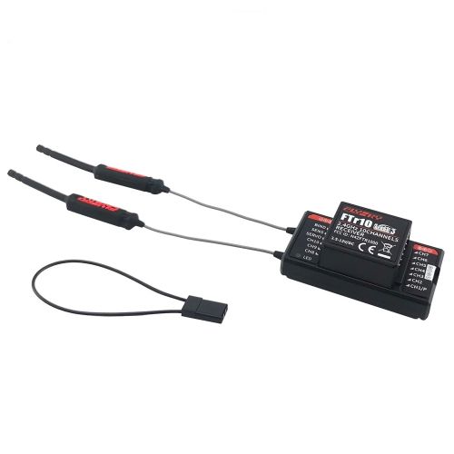 Приёмник FlySky FTr10 2.4G 10CH PPM/IBUS AFHDS3, двухантенный, для PL18 FPV дрона