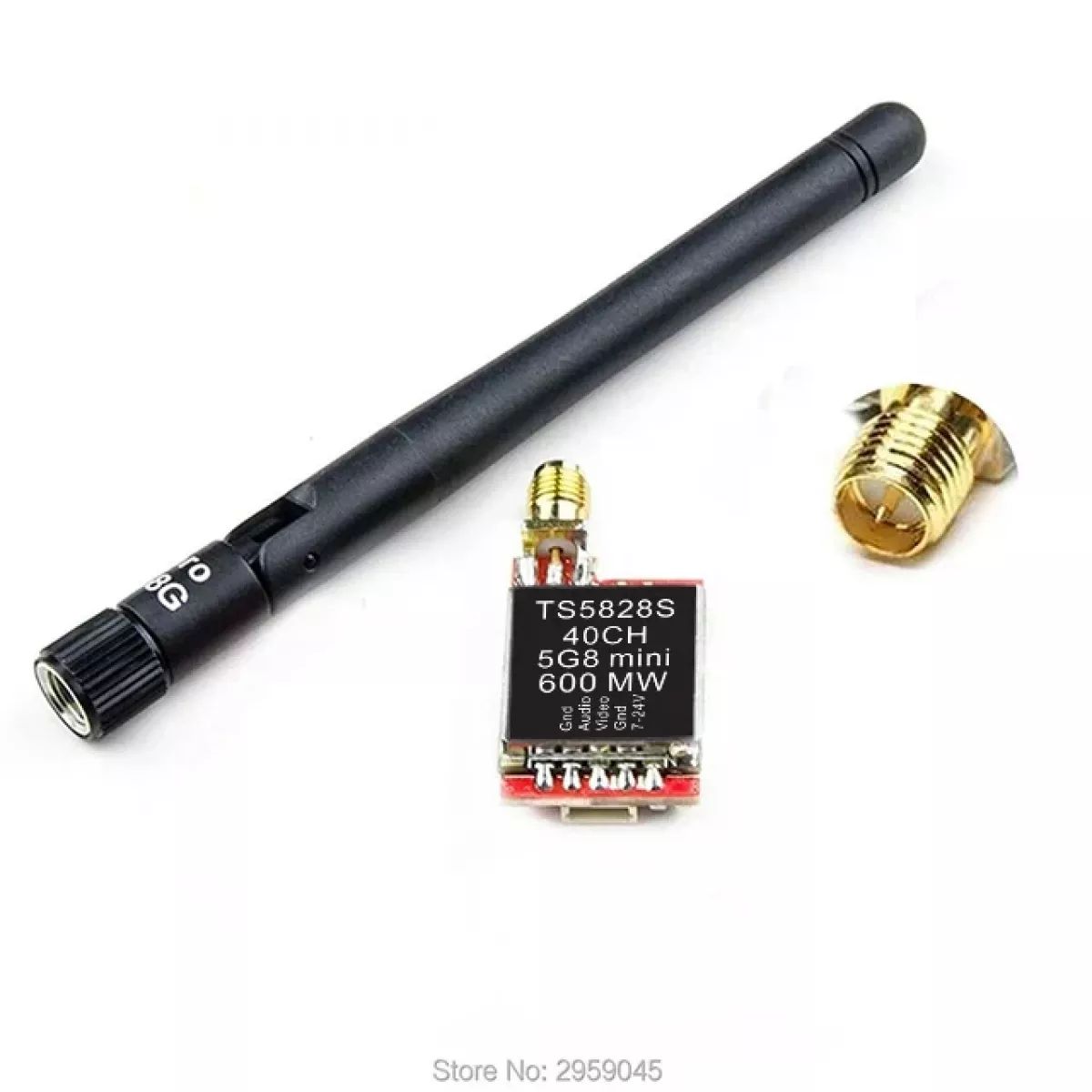 Передатчик AKK TS5823L/TS5828L VTX 5.8G AV, аудио/видео, RP-SMA, для мини FPV квадрокоптера Передатчик AKK TS5823L/TS5828L VTX 5.8G AV, аудио/видео, RP-SMA, для мини FPV квадрокоптера