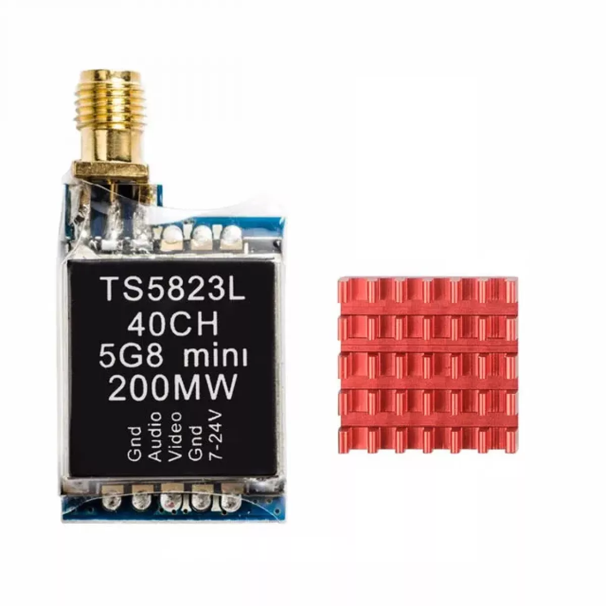Передатчик AKK TS5823L/TS5828L VTX 5.8G AV, аудио/видео, RP-SMA, для мини FPV квадрокоптера Передатчик AKK TS5823L/TS5828L VTX 5.8G AV, аудио/видео, RP-SMA, для мини FPV квадрокоптера