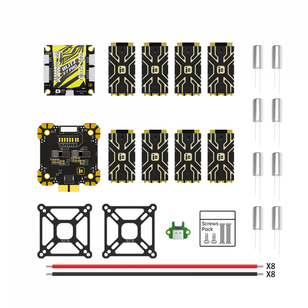 iFlight BLITZ H7 Pro комплект: полетный контроллер BLITZ F7 Pro и BLITZ E80 ESC с алюминиевым кожухом iFlight BLITZ H7 Pro комплект: полетный контроллер BLITZ F7 Pro и BLITZ E80 ESC с алюминиевым кожухом
